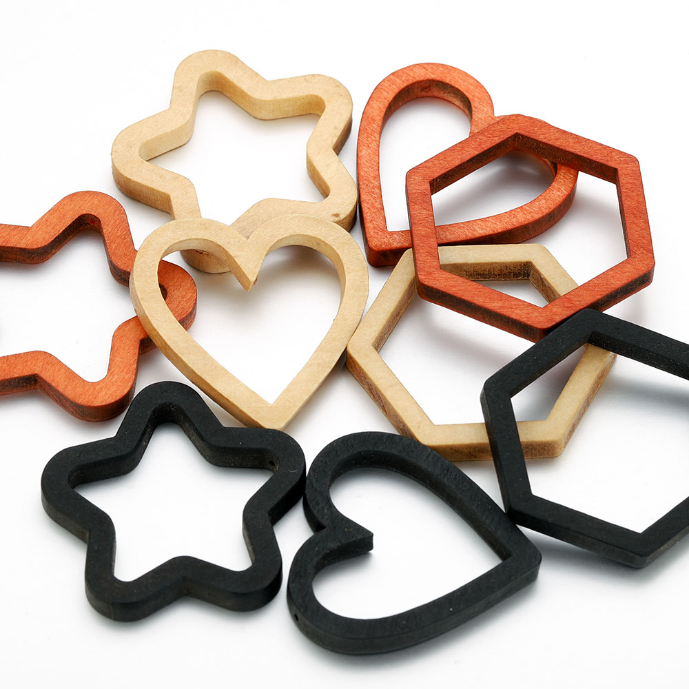 10pcs Wood Heart Square Silico - огляд і ціна Resin Crafts