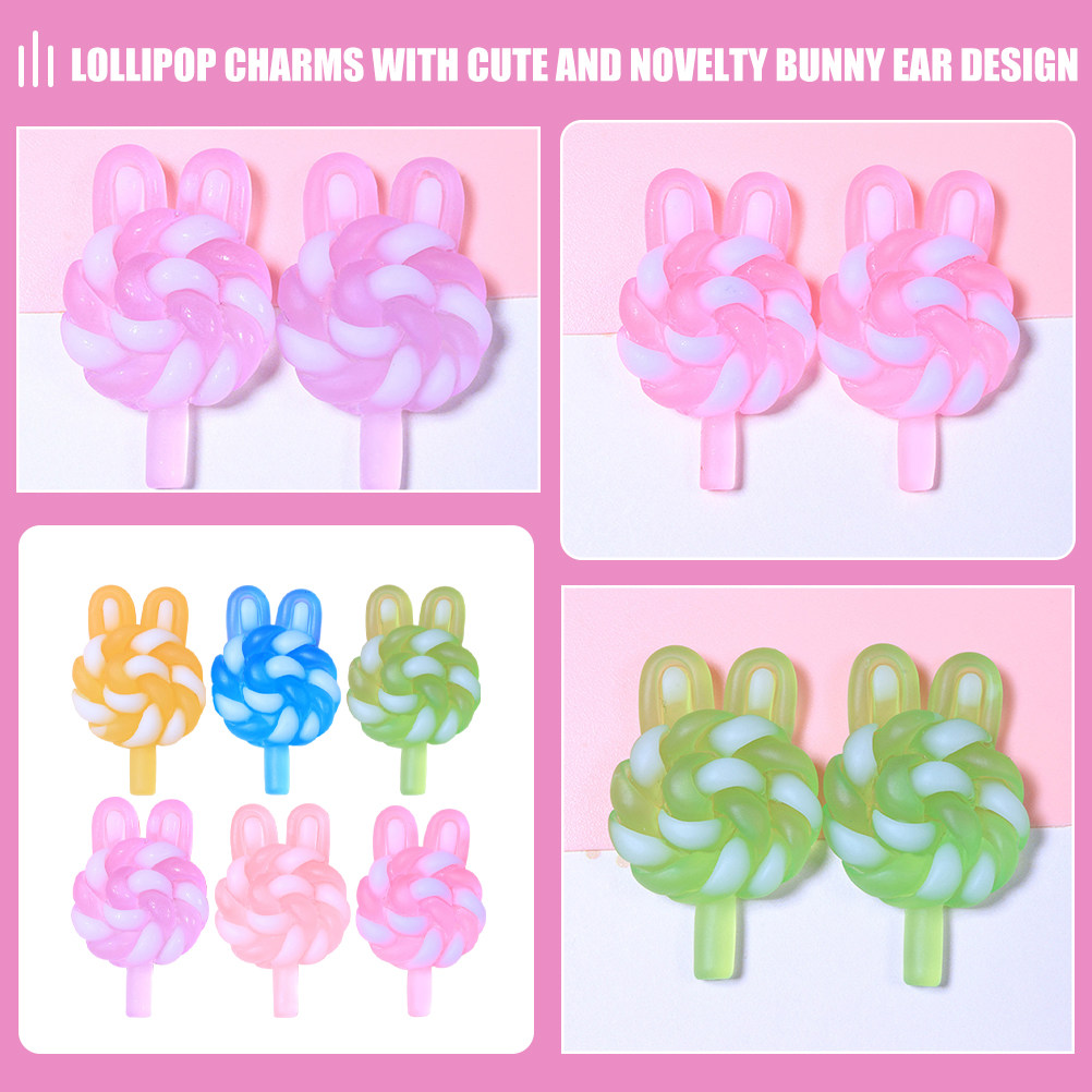 24Pcs Cute Cartoon Lollipop Ch - огляд і ціна Resin Craft Material