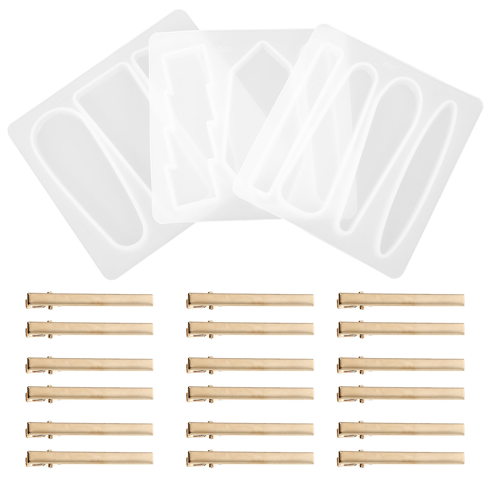 1Set Silicone Hair Clips Mold  - огляд і ціна Resin Crafts Diy