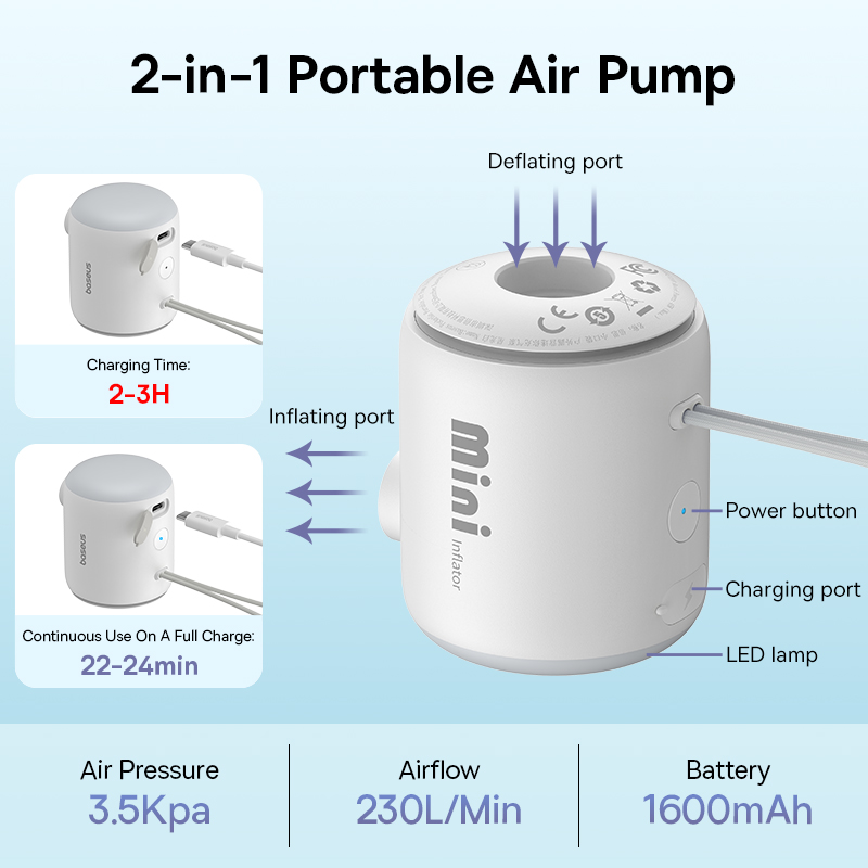 Baseus Mini Air Pump Portable  - огляд і ціна Vacuum Chamber Small