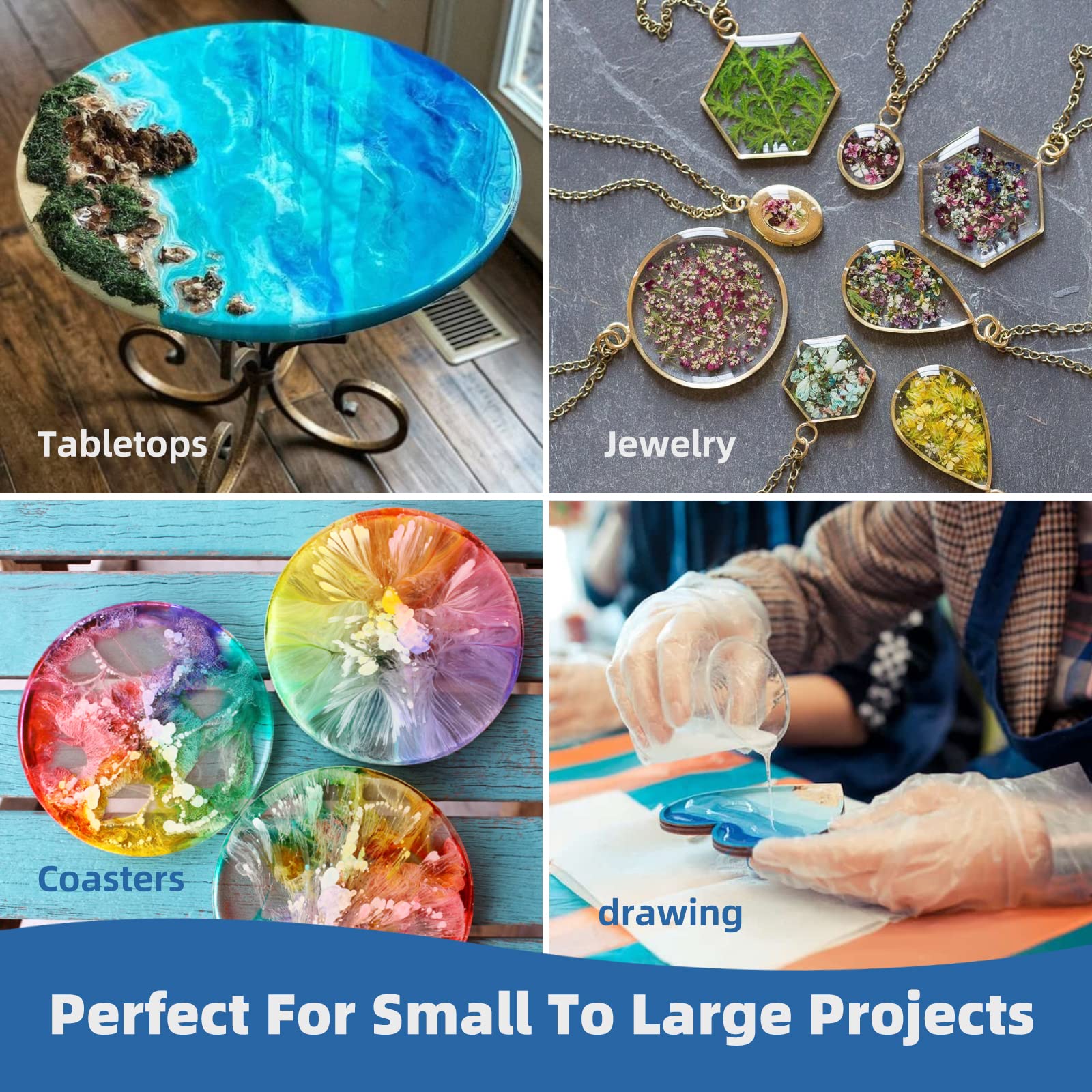 250ml-1000ml Epoxy Resin Casti - огляд і ціна Resin Jewelry Kit