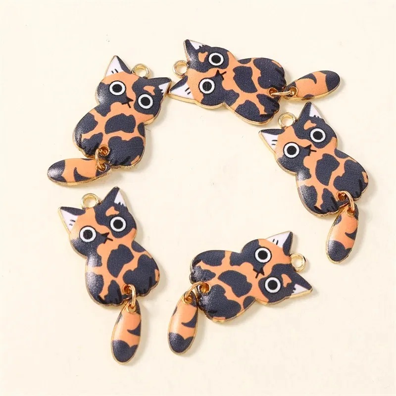 10Pcs 16×39mm Cute Cartoon Cat - огляд і ціна Resin Craft Material