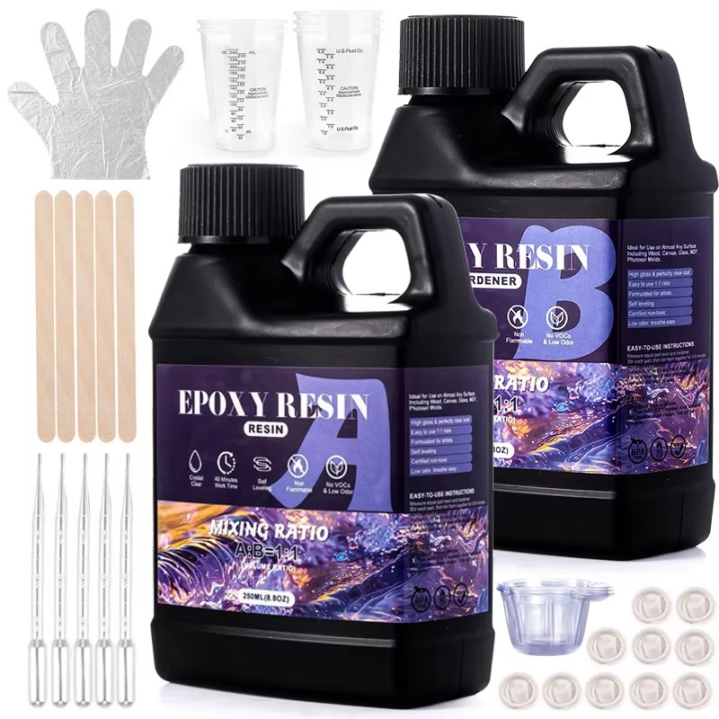 Easy Mix 1:1 Epoxy Resin Kit C - огляд і ціна Gold Foil Flakes