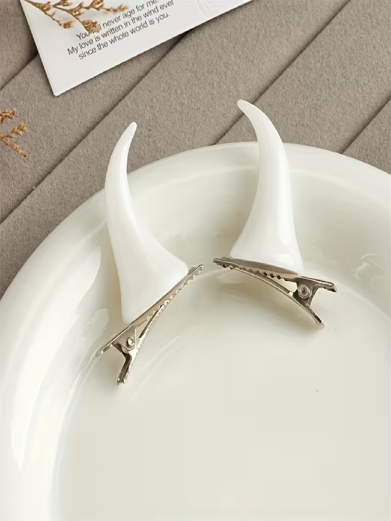 2-piece set, red horn hair cli - огляд і ціна Resin Craft Ideas