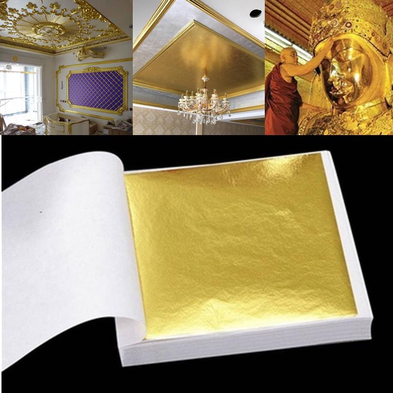 100 Pcs Sheets Pure 24K Gold F - огляд і ціна Gold Foil Flakes