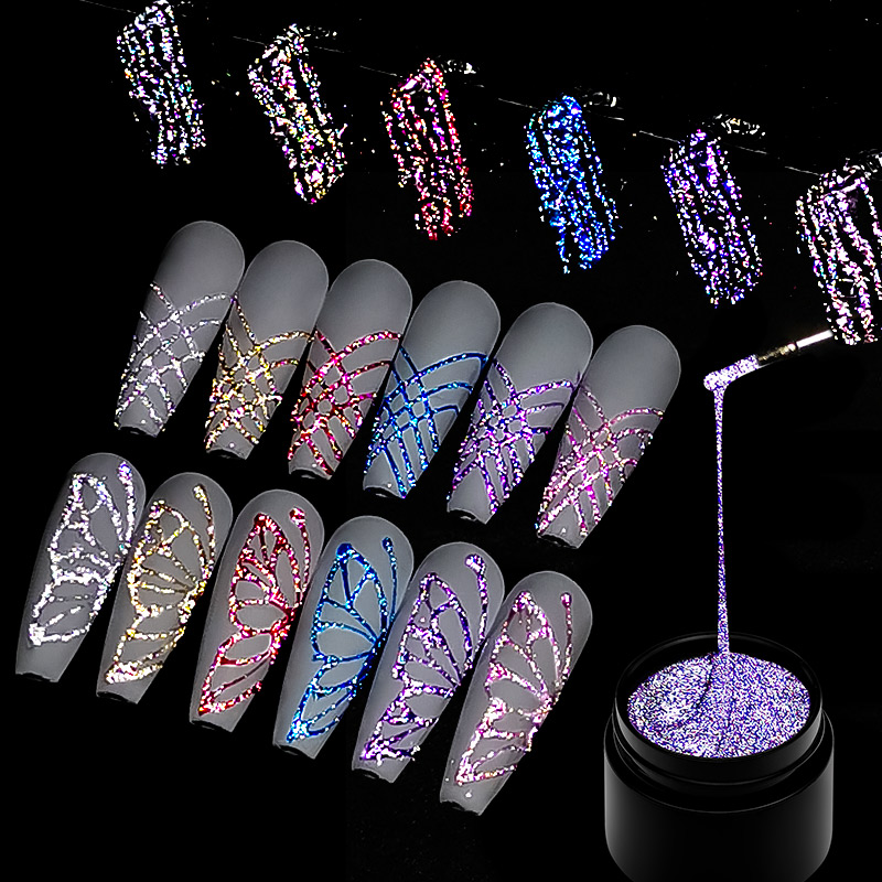 6Pcs/Set Reflective Glitter Sp - огляд і ціна Resin Glitter Pack