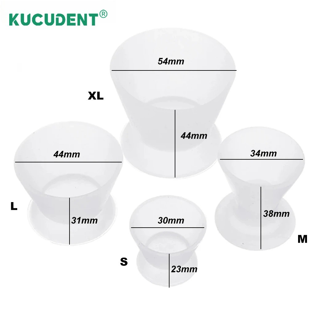 4Pcs/Set Dental Silicone Cup F - огляд і ціна Mixing Cup Silicone