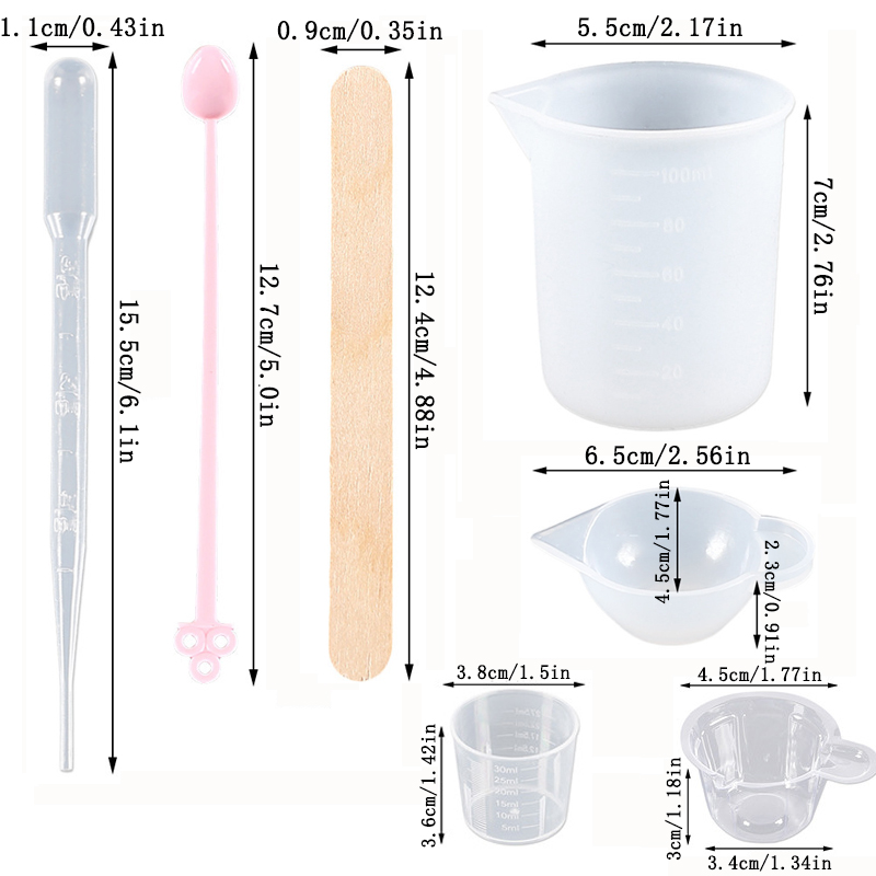 Epoxy Resin Tools Kit Silicone - огляд і ціна Mixing Cup Silicone