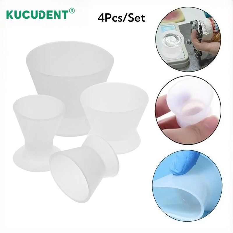 4Pcs/Set Dental Silicone Mixin - огляд і ціна Mixing Cup Silicone