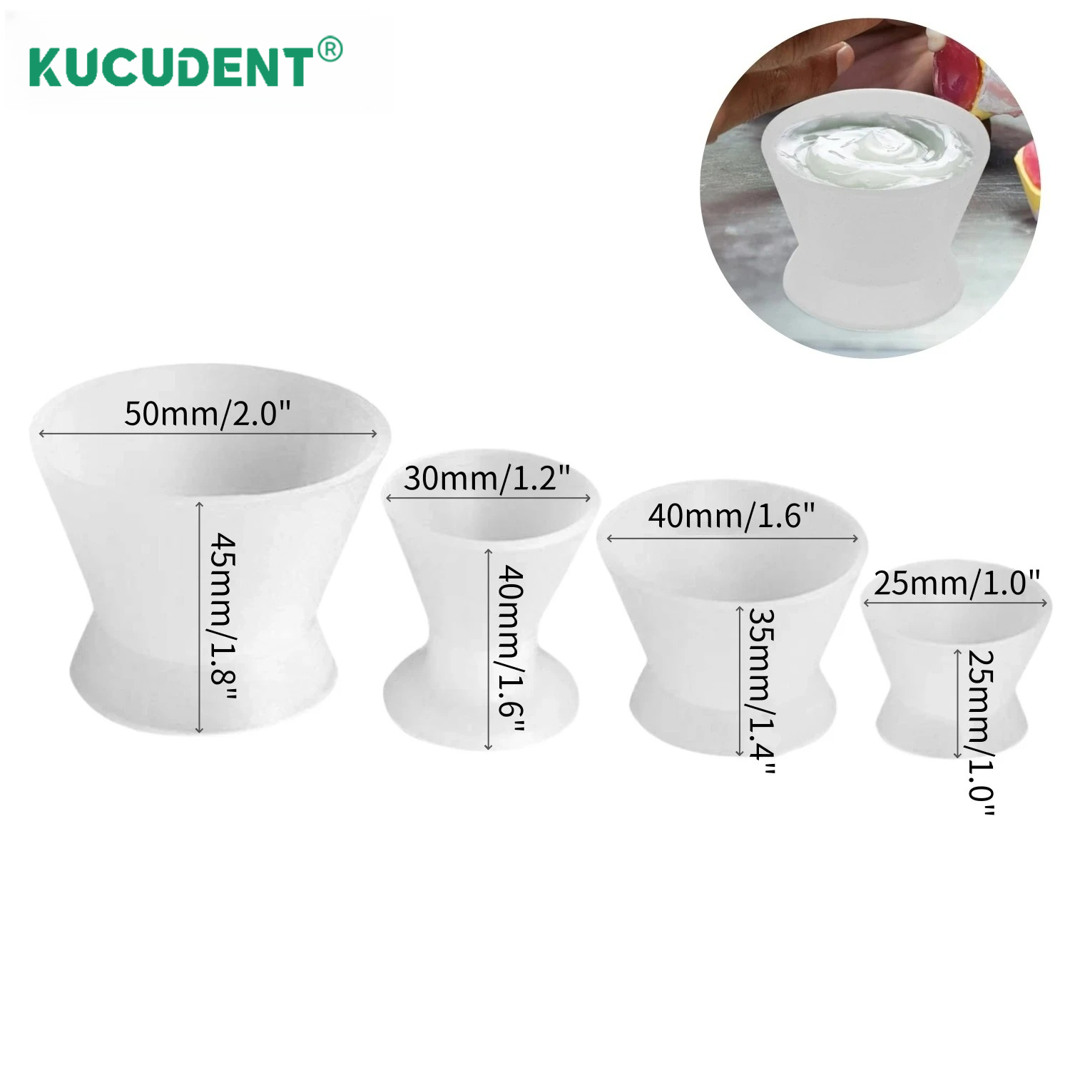 4Pcs/Set Dental Silicone Mixin - огляд і ціна Mixing Cup Silicone