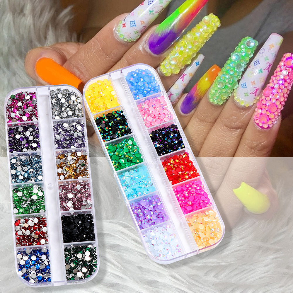 2400pcs 2mm AB Jelly Rhineston - огляд і ціна Resin Glitter Pack
