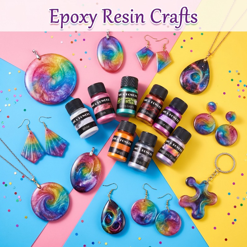 2/24 color metal pigment powde - огляд і ціна Resin Pigment Set