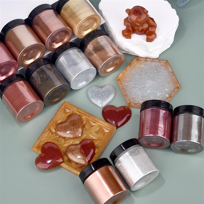 50g Shimmer Metallic Gold Silv - огляд і ціна Resin Pigment Set