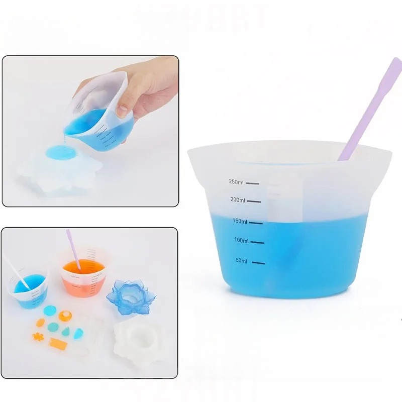 1pc Creative Simple 500ml /250 - огляд і ціна Mixing Cup Silicone