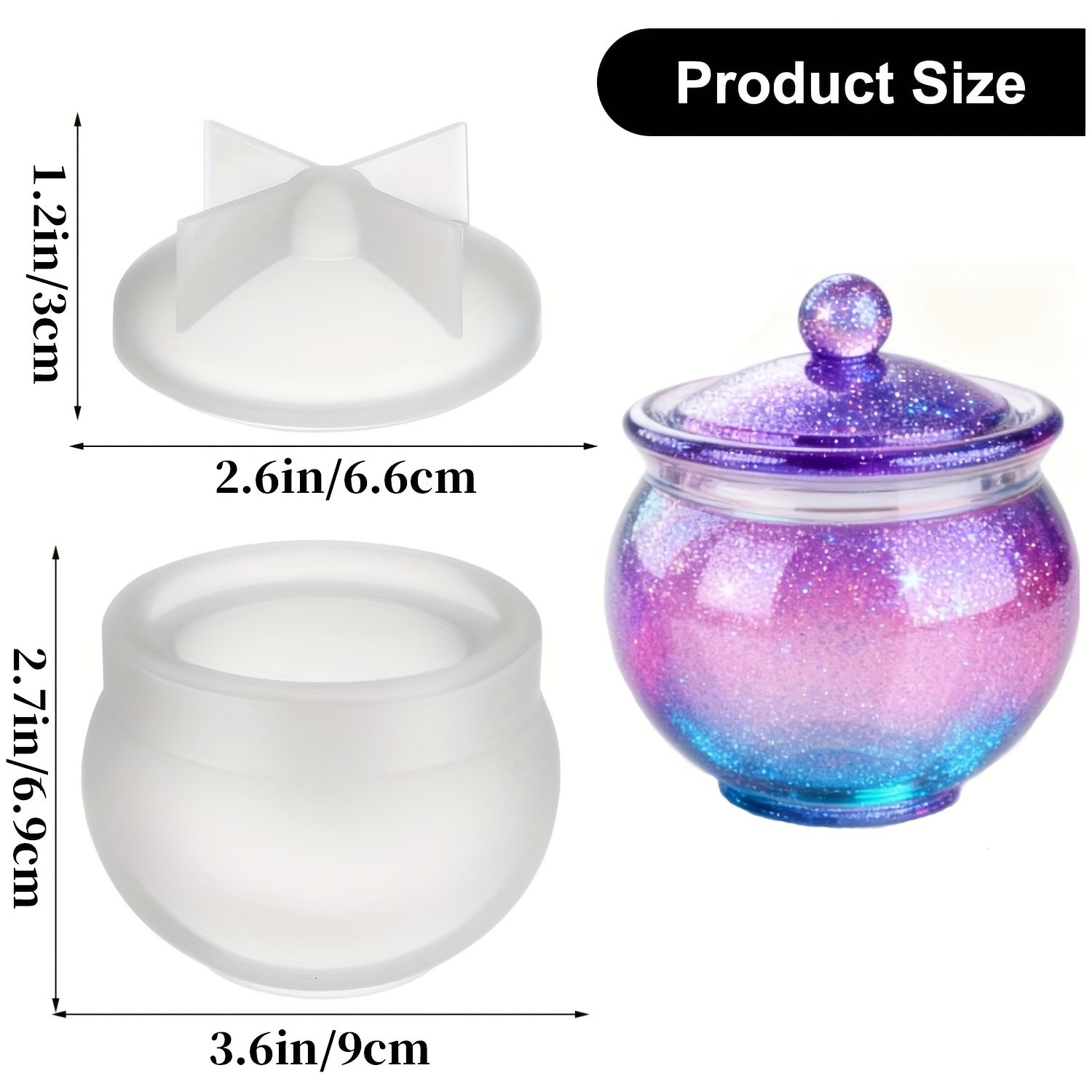 1 set of round resin can molds - огляд і ціна Resin Jewelry Kit