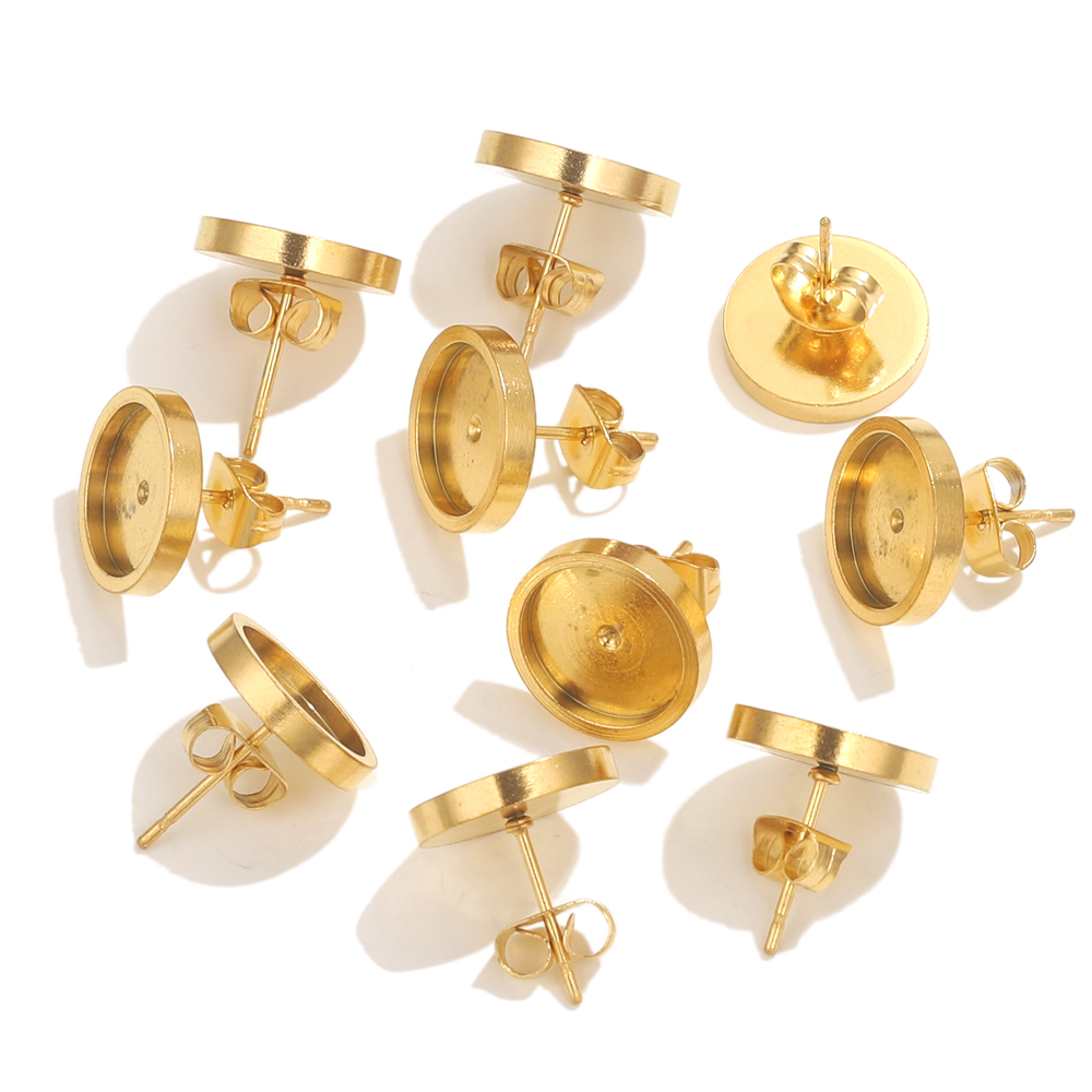 10pcs Stainless Steel Gold Ear - огляд і ціна Resin Jewelry Kit